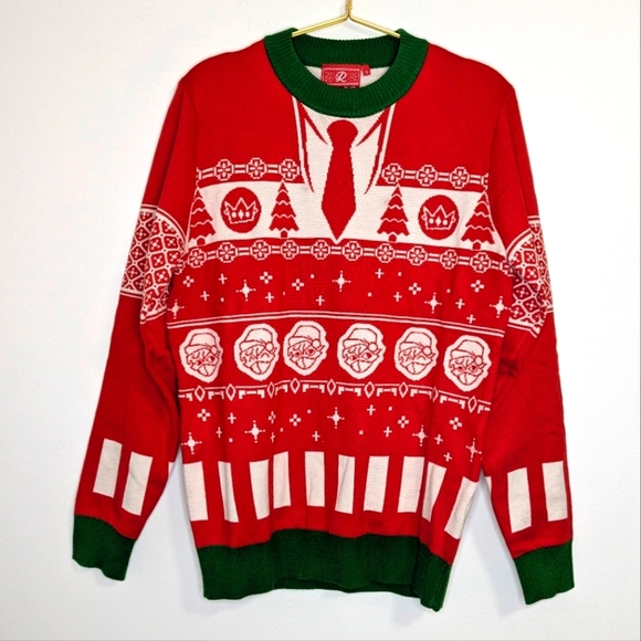 Revolt Sweaters‎ Small Ranboo Limited Edition Red Holiday Christmas Sweater - Picture 1 of 12